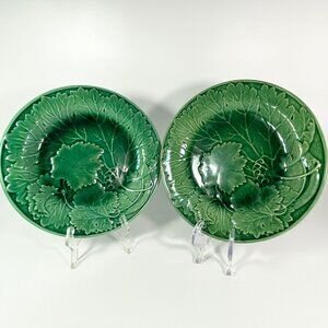 Antique Set of 2 Majolica wedgwood styled 8.5" inches plates